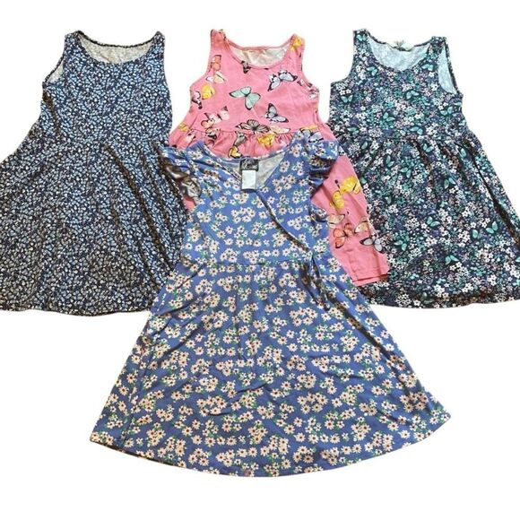 Floral and Butterfly Girl Dresses, Size 5 - Picture 1 of 10